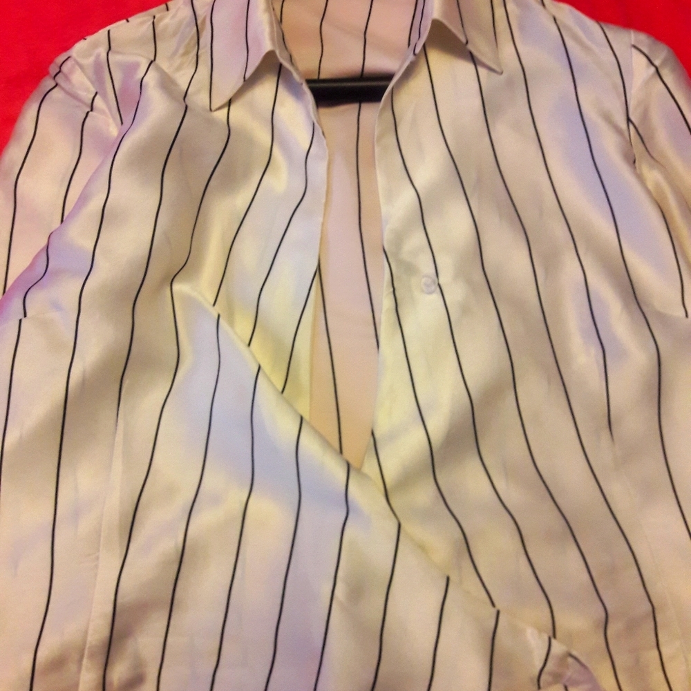 Patrick Christopher Silk 1 Buttons Up Wrap Shirt … - image 3